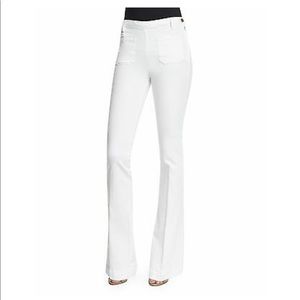 FRAME White Le High Patch-pocket Flare-leg Jeans